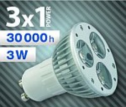 Lumee GU10-3x1-CW-30 led lámpa 3W/30W